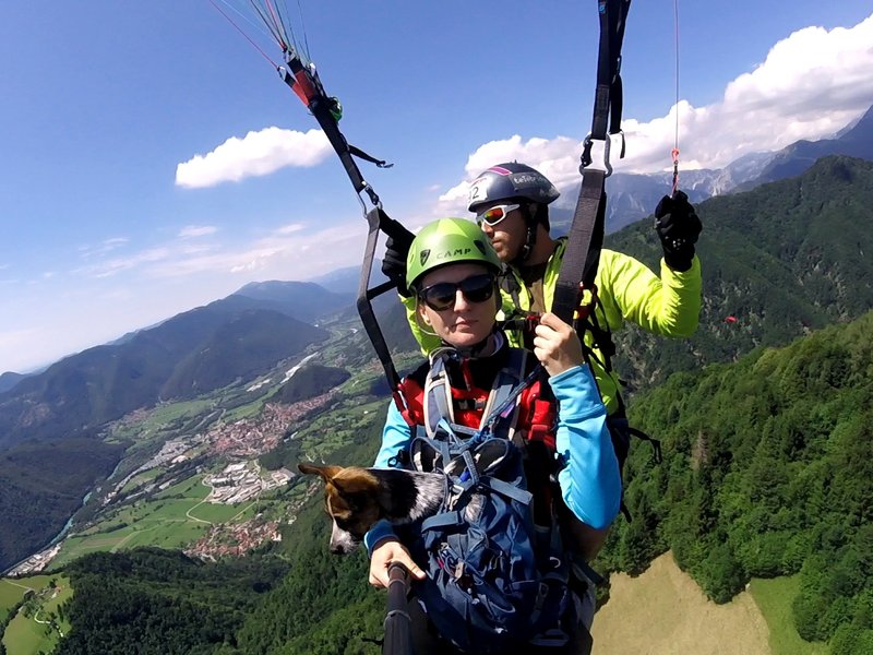 Tandemový paragliding - termický let